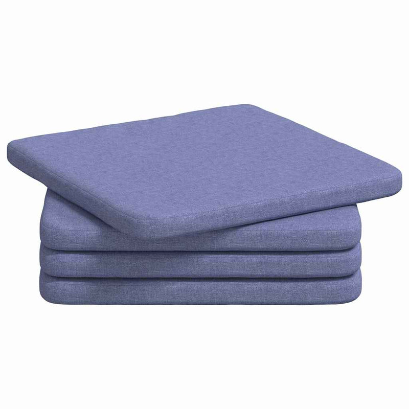 ギャラリービューアに画像をロードする, Vidaxl zitkussens 4 pcs jeans blauw 40 x 40 x 3 cm stof