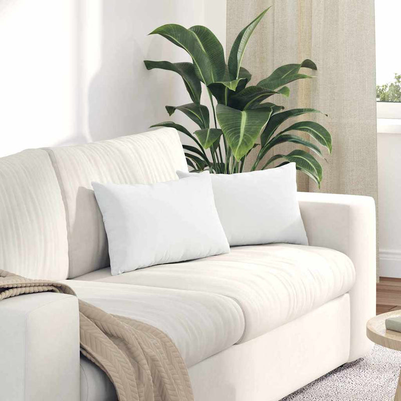 ギャラリービューアに画像をロードする, Vidaxl sofa kussens 2 pcs wit 50 x 30 cm stof