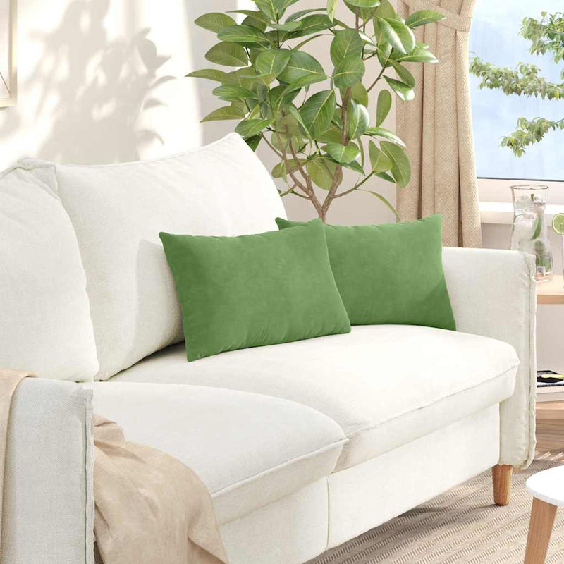 ギャラリービューアに画像をロードする, Vidaxl sofa kussens 2 stuks lichtgroen 50 x 30 cm cordstof