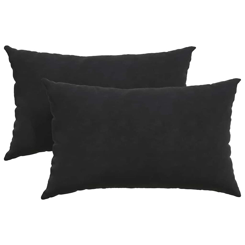 ギャラリービューアに画像をロードする, Vidaxl sofa kussens 2 stuks zwart 50 x 30 cm cordstof