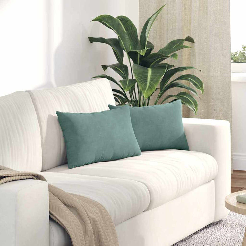 ギャラリービューアに画像をロードする, Vidaxl sofa kussens 2 stuks zeegroen 50 x 30 cm cordstof