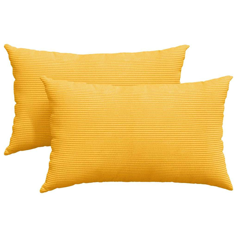 ギャラリービューアに画像をロードする, Vidaxl sofa kussens 2 stuks lichtgeel 50 x 30 cm cordstof