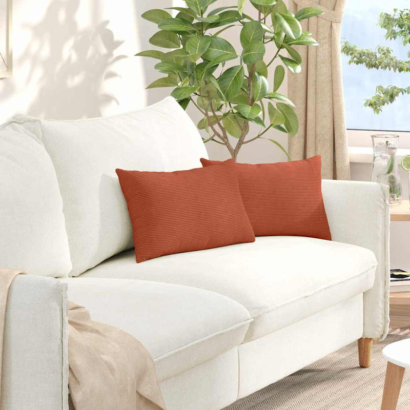 ギャラリービューアに画像をロードする, Vidaxl sofa kussens 2 stuks rood-oranje 50 x 30 cm cordstof
