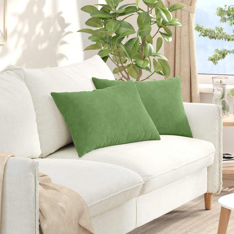 Chargez l'image dans la visionneuse de la galerie, Vidaxl sofa kussens 2 stuks lichtgroen 60 x 40 cm cordstof