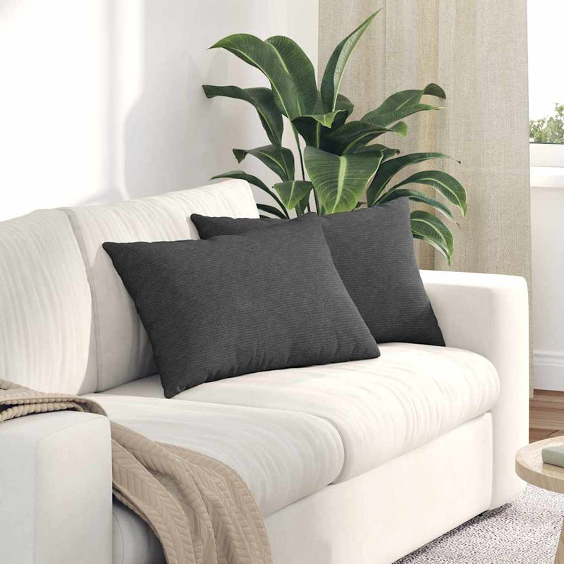 Afbeelding laden in galerijviewer, Vidaxl sofa kussens 2 stuks donkergrijs 60 x 40 cm cordstof