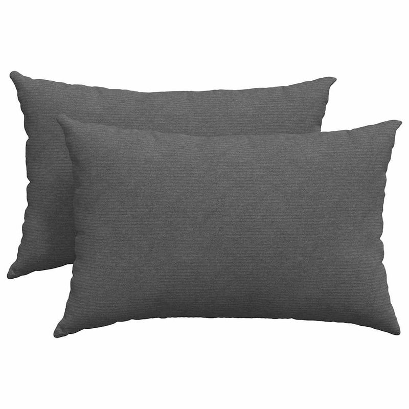 Afbeelding laden in galerijviewer, Vidaxl sofa kussens 2 stuks donkergrijs 60 x 40 cm cordstof