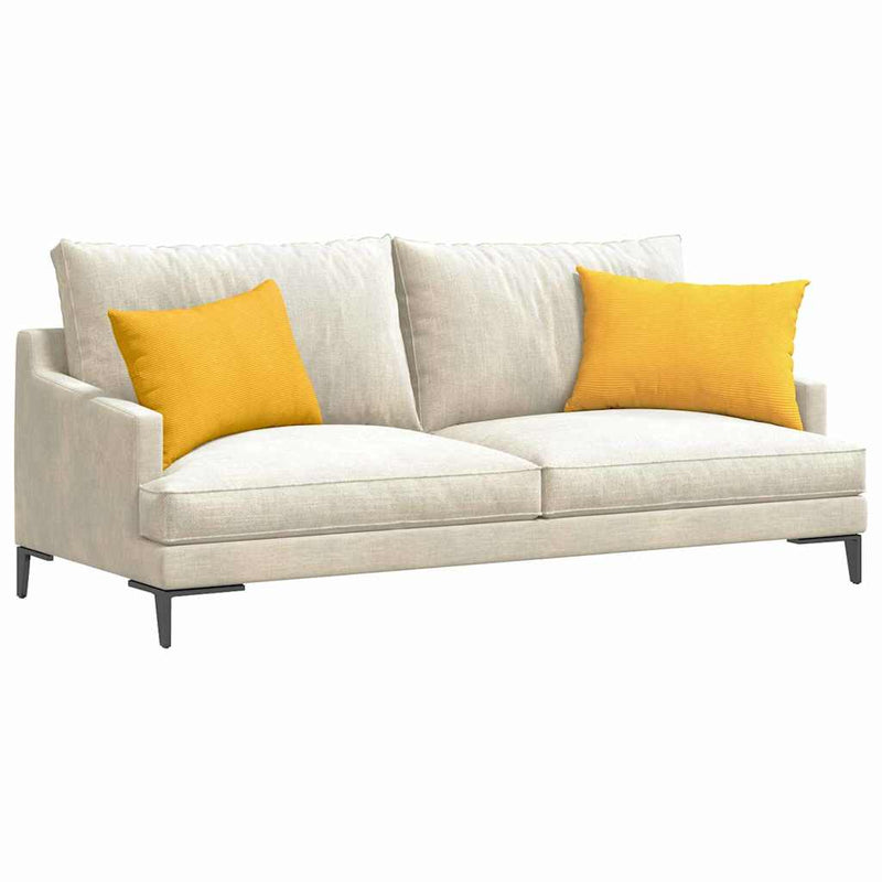 Afbeelding laden in galerijviewer, Vidaxl sofa kussens 2 stuks lichtgeel 60 x 40 cm cordstof