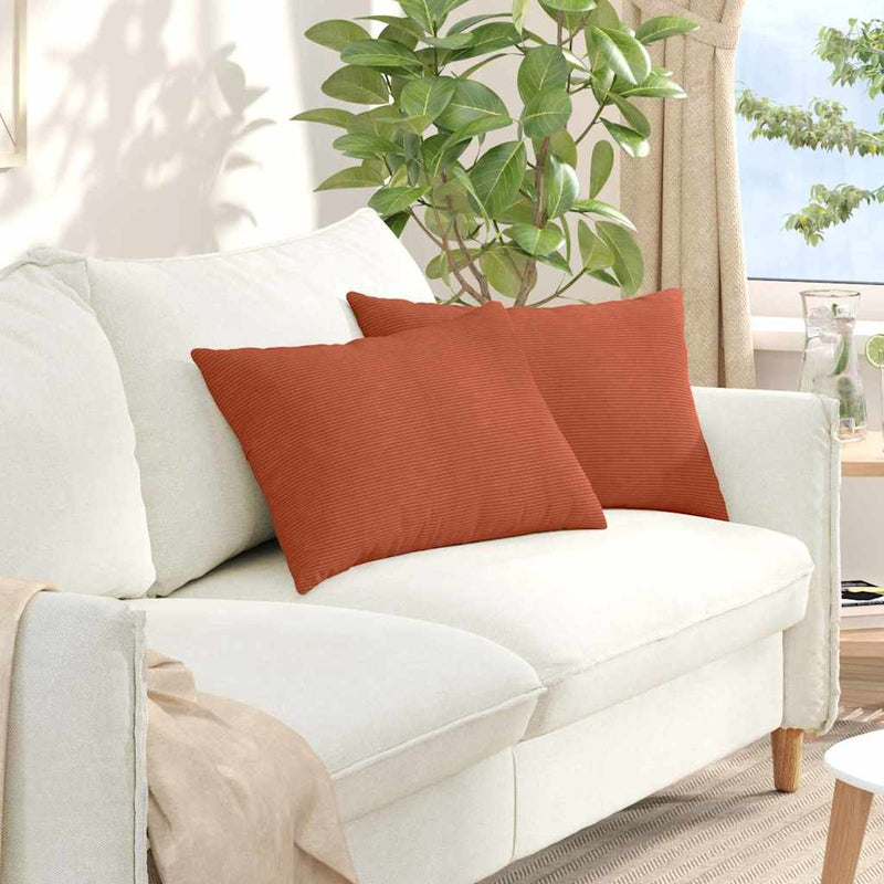 ギャラリービューアに画像をロードする, Vidaxl sofa kussens 2 stuks rood-oranje 60 x 40 cm cordstof