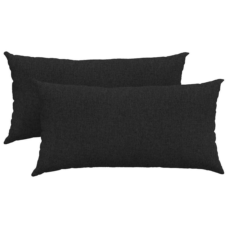 Afbeelding laden in galerijviewer, Vidaxl sofa kussens 2 pcs zwart 80 x 40 cm stof