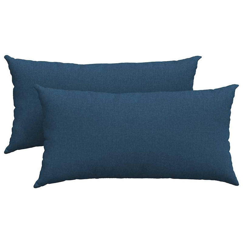Afbeelding laden in galerijviewer, Vidaxl sofa kussens 2 pcs blauw 80 x 40 cm stof