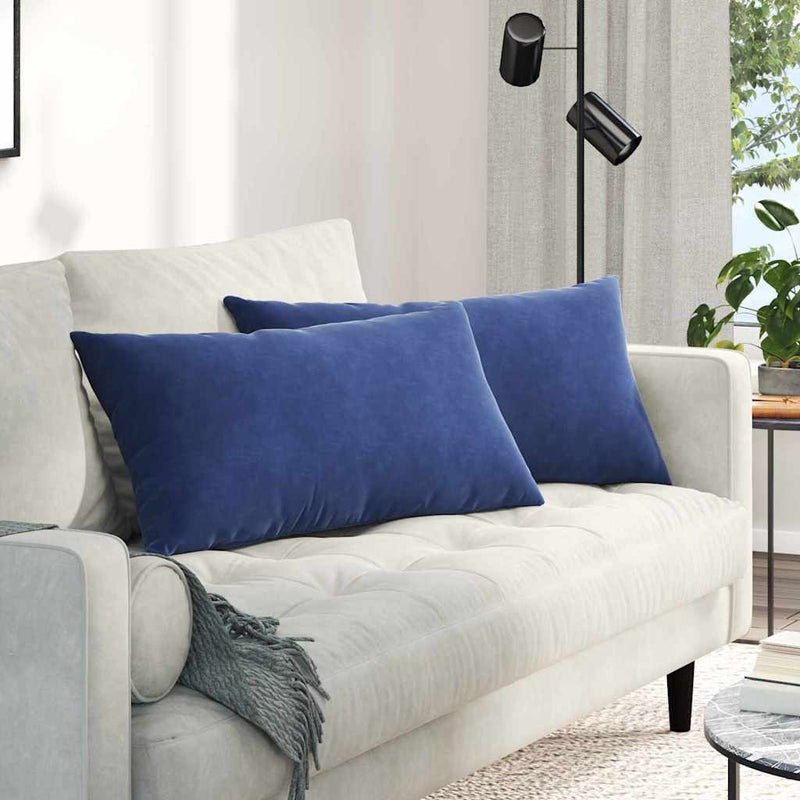 Afbeelding laden in galerijviewer, Vidaxl sofa kussens 2 stuks politieblauw 80 x 40 cm cordstof