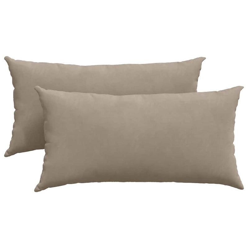 Afbeelding laden in galerijviewer, Vidaxl sofa kussens 2 stuks taupe 80 x 40 cm stof