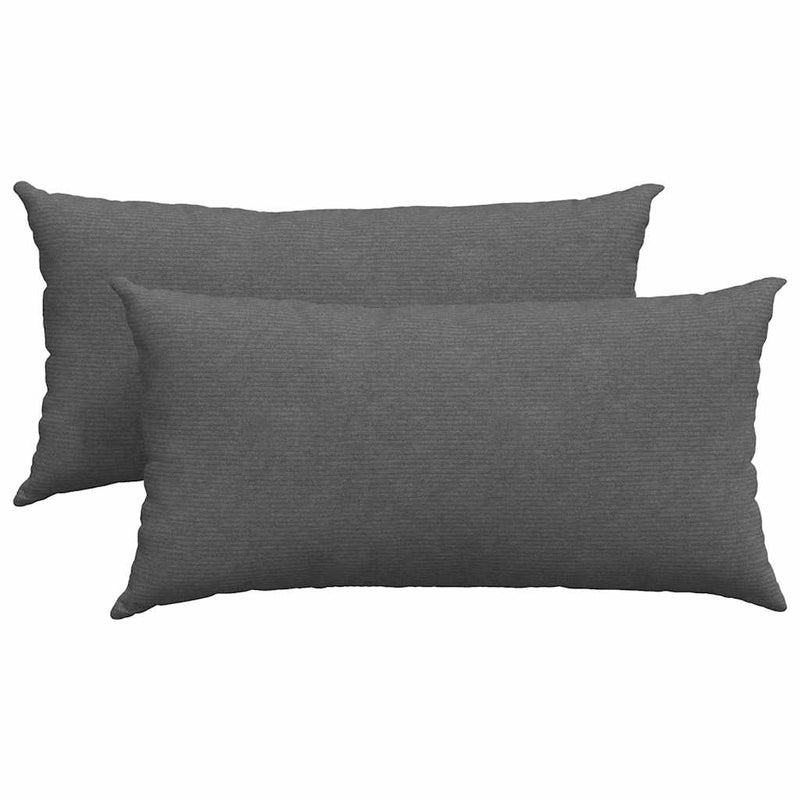 Afbeelding laden in galerijviewer, Vidaxl sofa kussens 2 stuks donkergrijs 80 x 40 cm cordstof