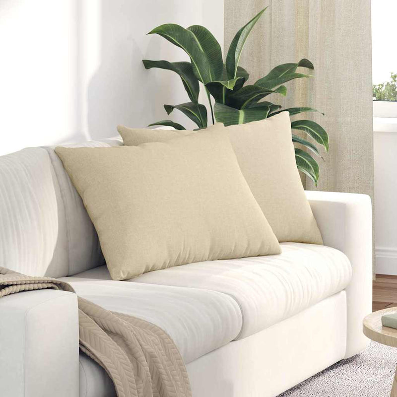 Afbeelding laden in galerijviewer, Vidaxl sofa kussens 2 pcs crème 70 x 50 cm stof