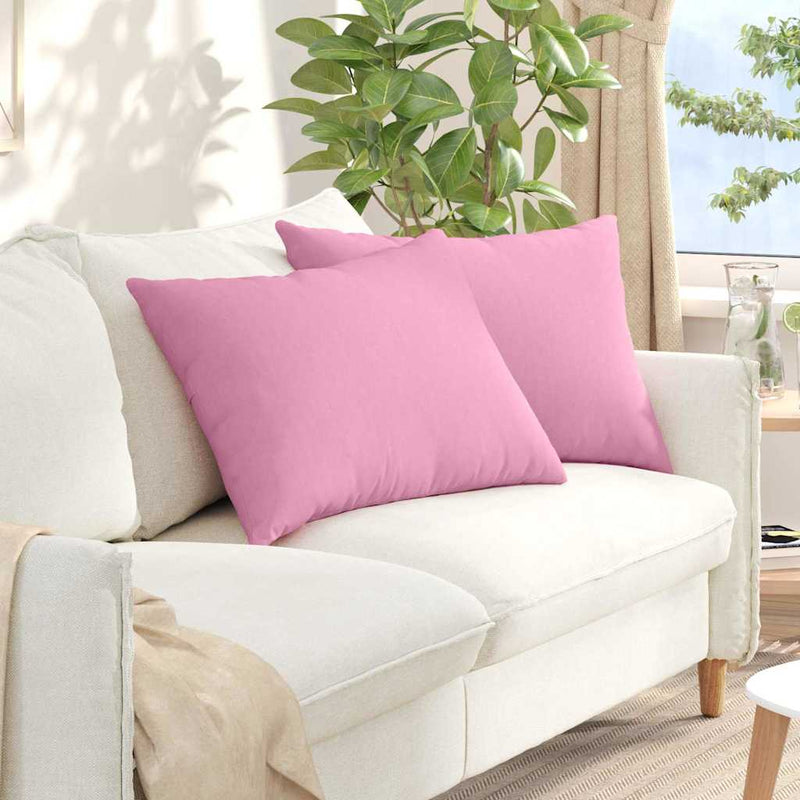 Afbeelding laden in galerijviewer, Vidaxl sofa kussens 2 pcs roze 70 x 50 cm stof