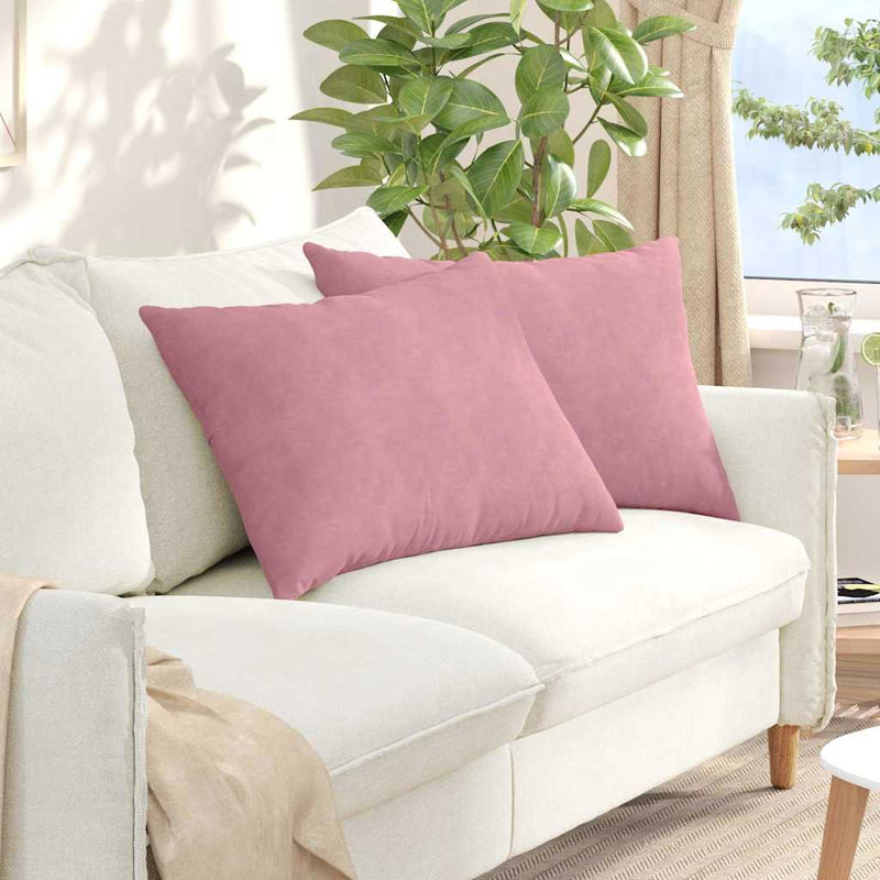 Afbeelding laden in galerijviewer, Vidaxl sofa kussens 2 stuks roze 70 x 50 cm cordstof