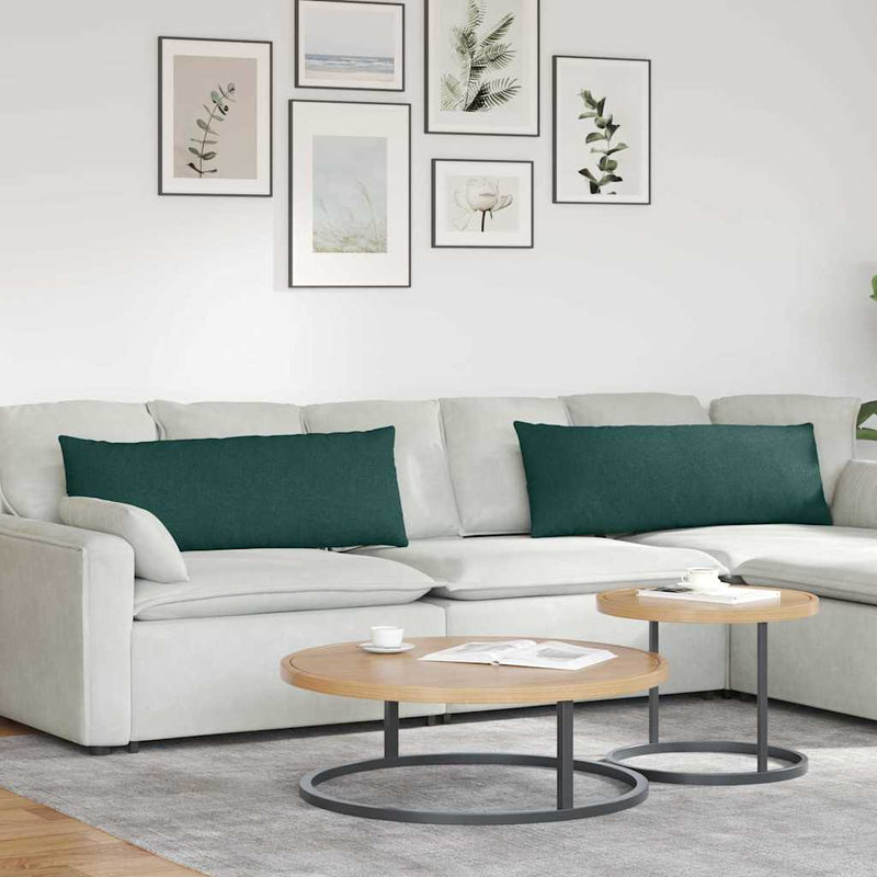 Chargez l'image dans la visionneuse de la galerie, Vidaxl sofa kussens 2 pcs donkergroen 120 x 40 cm stof