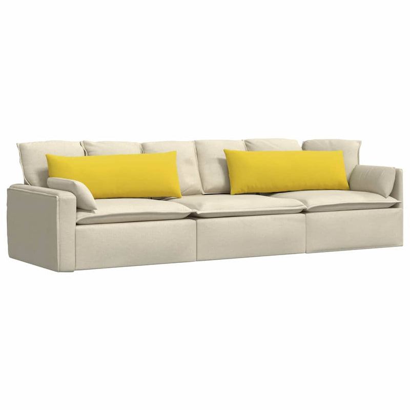 ギャラリービューアに画像をロードする, Vidaxl sofa kussens 2 pcs lichtgeel 120 x 40 cm stof