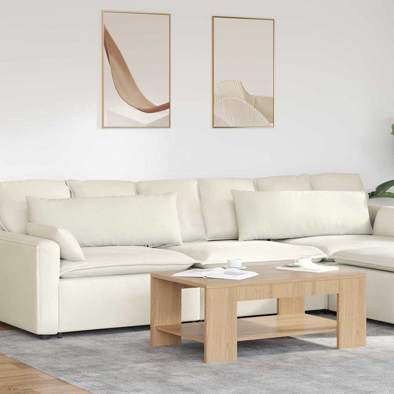 Chargez l'image dans la visionneuse de la galerie, Vidaxl sofa kussens 2 stuks crème 120 x 40 cm cordstof