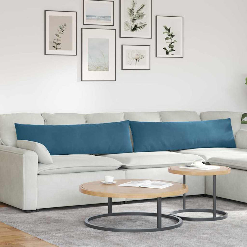 ギャラリービューアに画像をロードする, Vidaxl sofa kussens 2 stuks blauw 145 x 40 cm cordstof