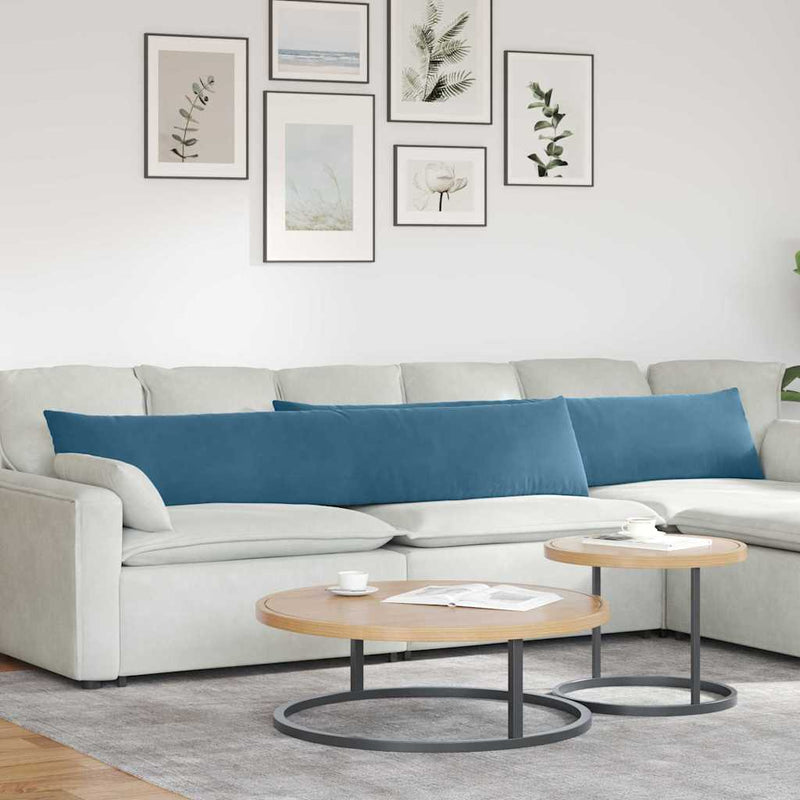Afbeelding laden in galerijviewer, Vidaxl sofa kussens 2 stuks blauw 200 x 40 cm cordstof