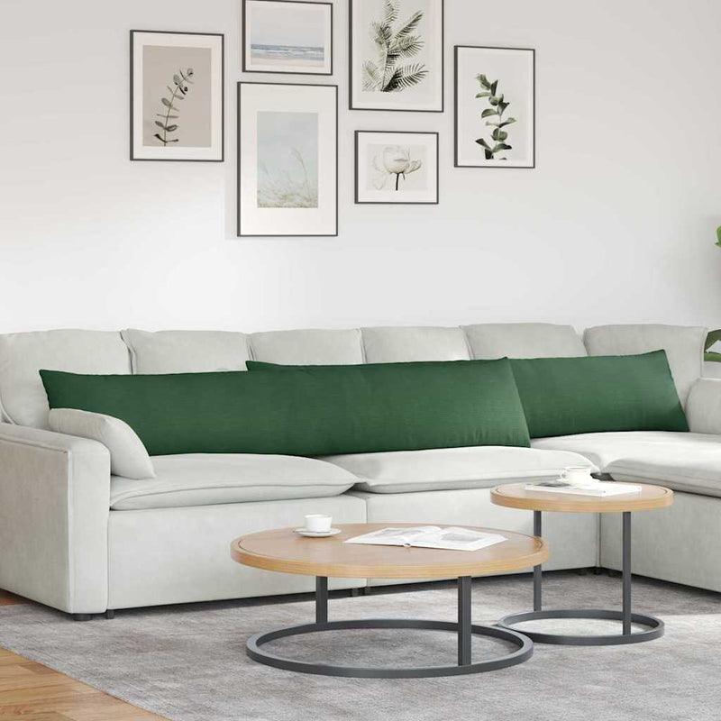 Chargez l'image dans la visionneuse de la galerie, Vidaxl sofa kussens 2 stuks donkergroen 200 x 40 cm cordstof