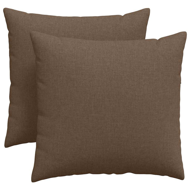 Chargez l'image dans la visionneuse de la galerie, Vidaxl sofa kussens 2 pcs bruin 45 x 45 cm stof