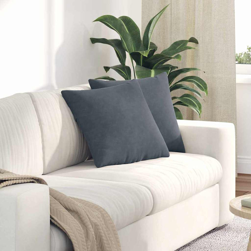 Afbeelding laden in galerijviewer, Vidaxl sofa kussens 2 stuks donkergrijs 45 x 45 cm cordstof