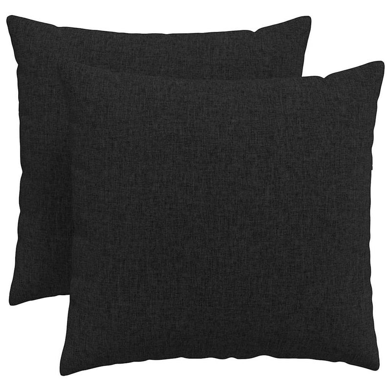 Chargez l'image dans la visionneuse de la galerie, Vidaxl sofa kussens 2 pcs zwart 50 x 50 cm stof