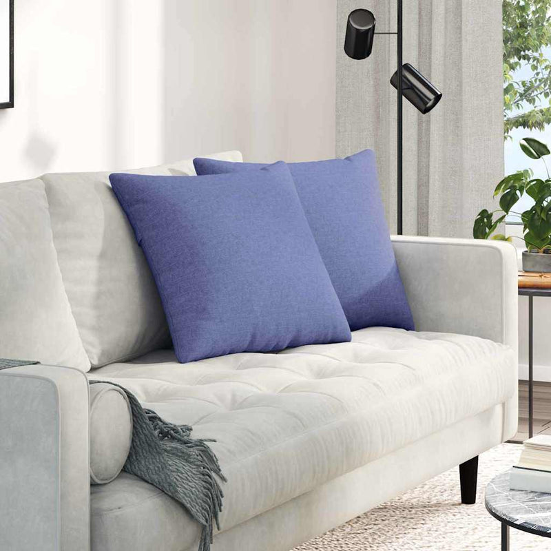 Chargez l'image dans la visionneuse de la galerie, Vidaxl sofa kussens 2 pcs jeans blauw 50 x 50 cm stof