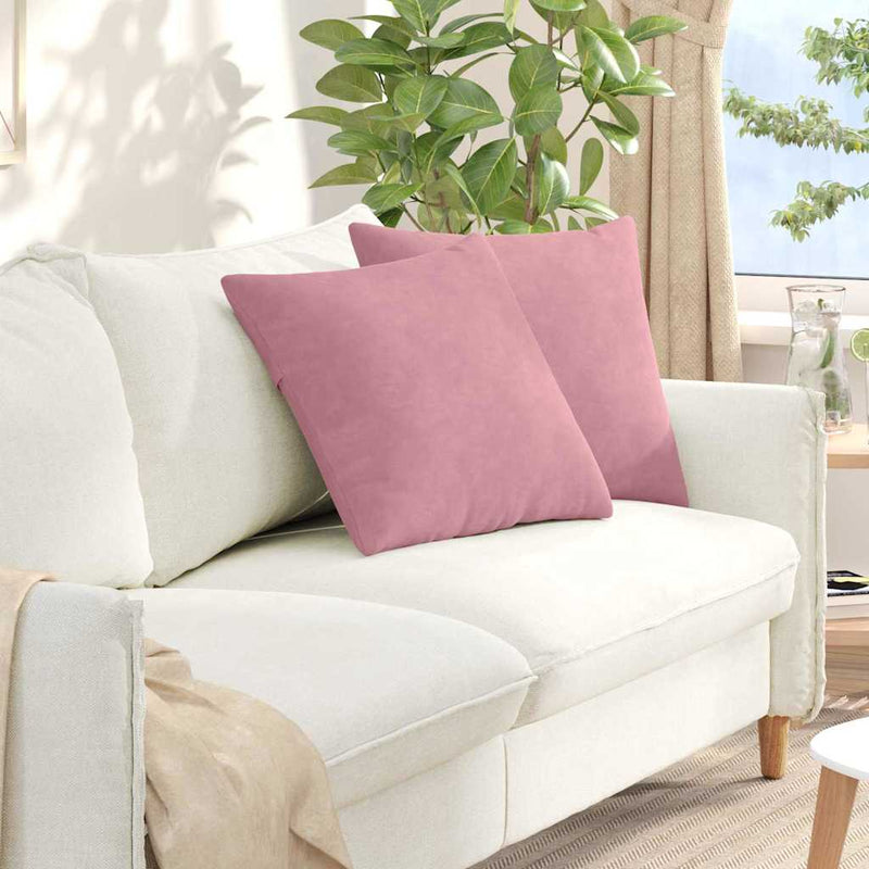 Afbeelding laden in galerijviewer, Vidaxl sofa kussens 2 stuks roze 50 x 50 cm cordstof