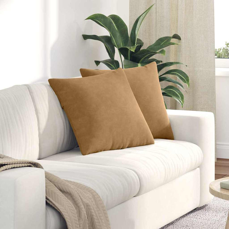 Afbeelding laden in galerijviewer, Vidaxl sofa kussens 2 stuks bruin 50 x 50 cm cordstof