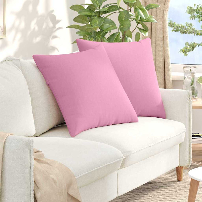 Chargez l'image dans la visionneuse de la galerie, Vidaxl sofa kussens 2 pcs roze 60 x 60 cm stof