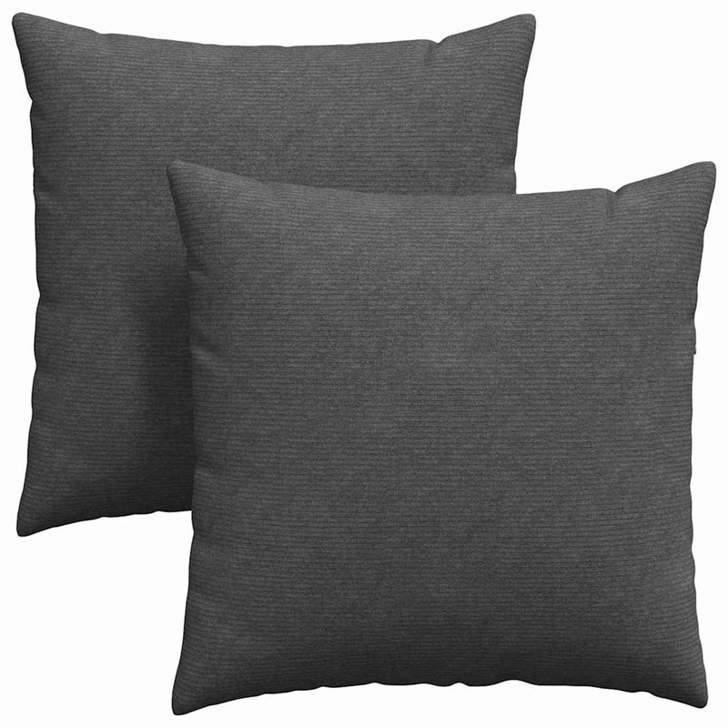 Chargez l'image dans la visionneuse de la galerie, Vidaxl sofa kussens 2 stuks donkergrijs 60 x 60 cm cordstof