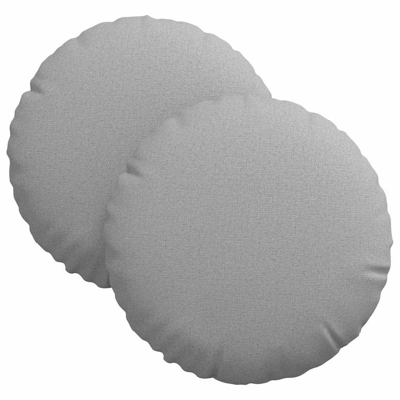 Afbeelding laden in galerijviewer, Vidaxl zitkussens 2 pcs wolkengrijs ø30 x 13 cm stof