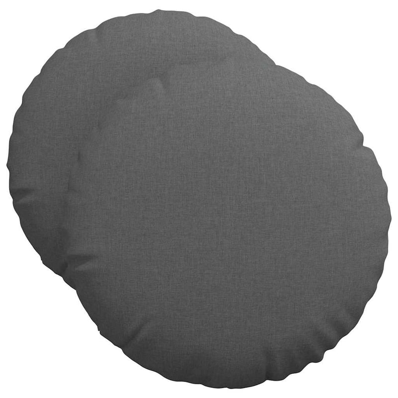 Afbeelding laden in galerijviewer, Vidaxl zitkussens 2 pcs donkergrijs ø50 x 19 cm stof