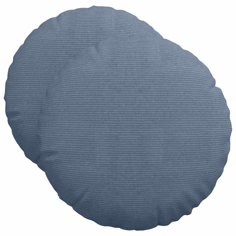 Chargez l'image dans la visionneuse de la galerie, Vidaxl zitkussens 2 pcs blauw ø 50 cm katoen stof
