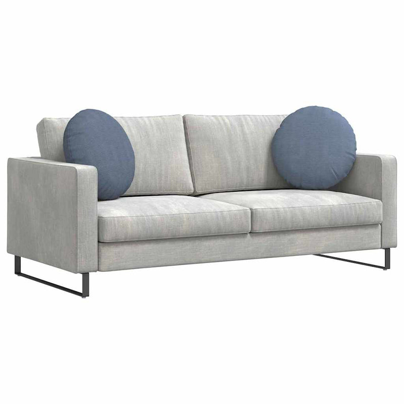 Chargez l'image dans la visionneuse de la galerie, Vidaxl zitkussens 2 pcs blauw ø 50 cm katoen stof