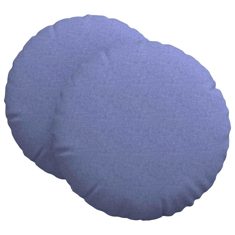 Chargez l'image dans la visionneuse de la galerie, Vidaxl zitkussens 2 pcs jeans blauw ø60 x 21 cm stof