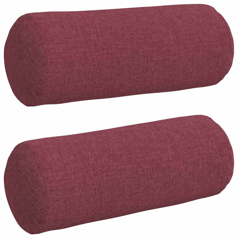 ギャラリービューアに画像をロードする, Vidaxl bolster kussens 2 stuks wijnrood ø 15 x 40 cm stof