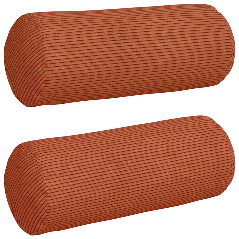 Chargez l'image dans la visionneuse de la galerie, Vidaxl bolster kussens 2 stuks rood-oranje ø 15 x 40 cm cordstof