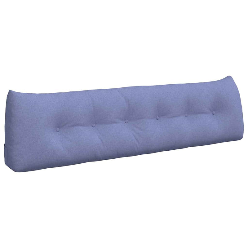 Afbeelding laden in galerijviewer, Vidaxl rugkussen jeans blauw 180 x 24 x 50 cm stof
