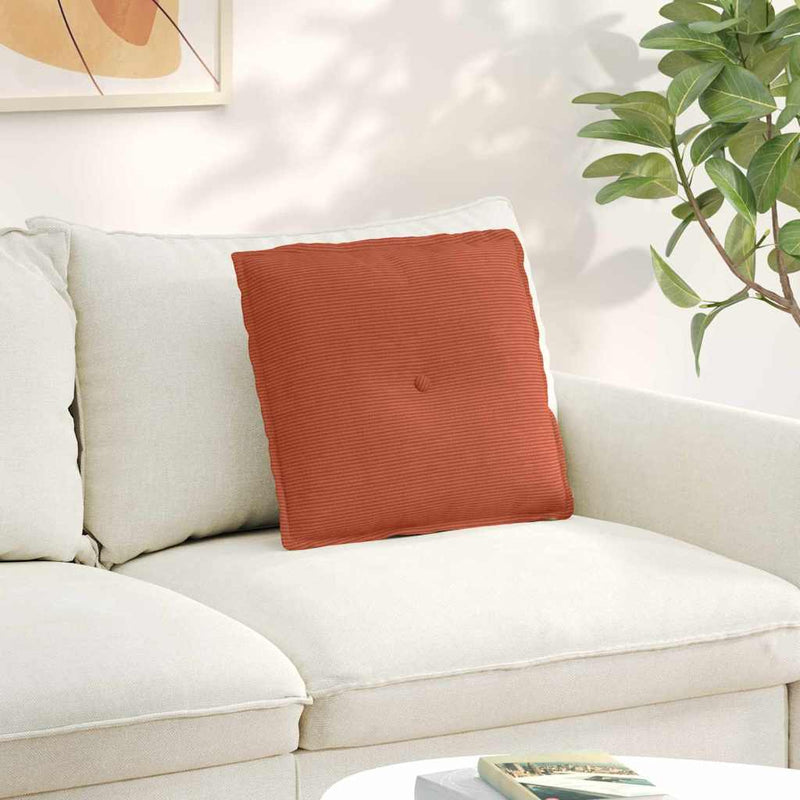 Afbeelding laden in galerijviewer, Vidaxl rugkussen rood-oranje 50 x 45 cm cordstof