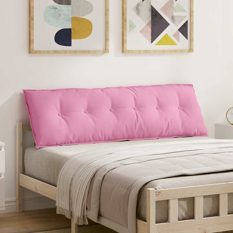 Afbeelding laden in galerijviewer, Vidaxl rugkussen roze 160 x 19 x 50 cm stof