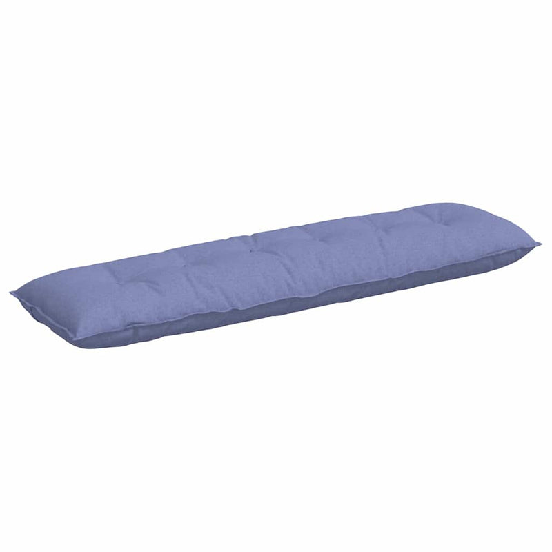 Afbeelding laden in galerijviewer, Vidaxl rugkussen jeans blauw 180 x 19 x 50 cm stof