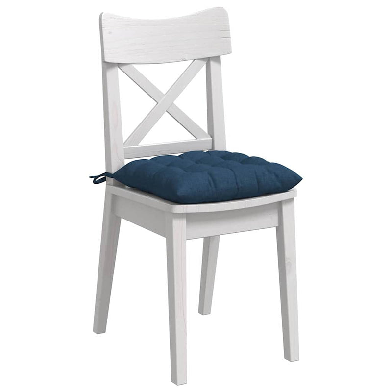 Chargez l'image dans la visionneuse de la galerie, Vidaxl zitkussens 4 pcs blauw 40 x 40 x 6 cm stof