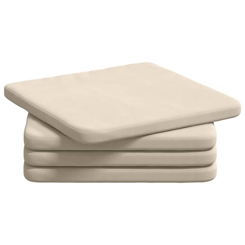 ギャラリービューアに画像をロードする, Vidaxl zitkussens 4 pcs beige 40 x 40 x 3 cm microvezel stof