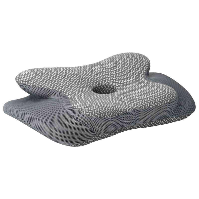 Afbeelding laden in galerijviewer, Vidaxl halskussen met kussen grijs 58 x 38 x 12 cm polyester