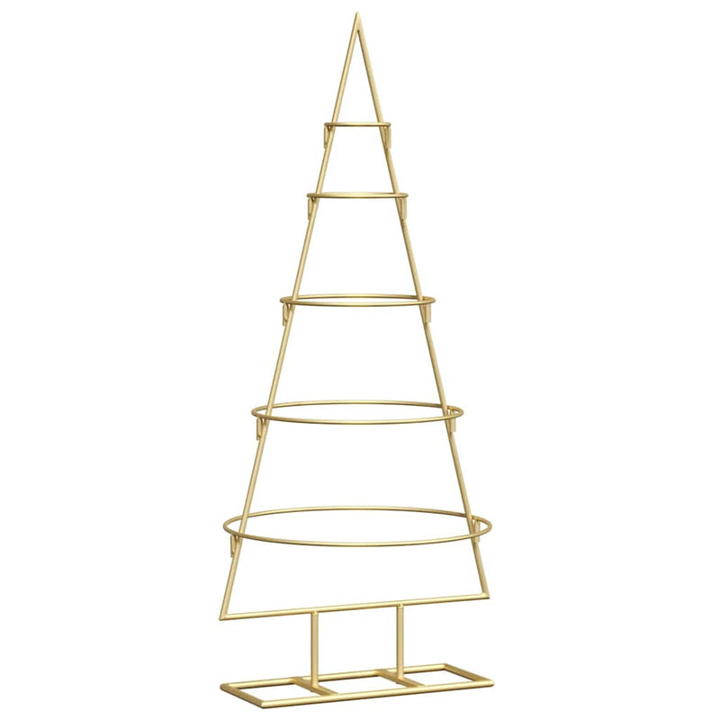 Afbeelding laden in galerijviewer, Vidaxl metalen kerstboom met standaard goud 90 cm poedergecoat staal