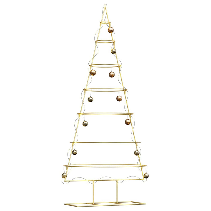 Afbeelding laden in galerijviewer, Vidaxl metalen kerstboom met standaard goud 180 cm poedergecoat staal